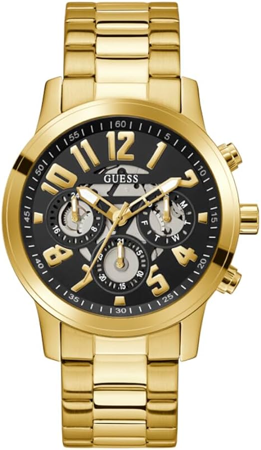 GUESS Men's 44mm Watch - Black Bracelet Black Dial Black Case