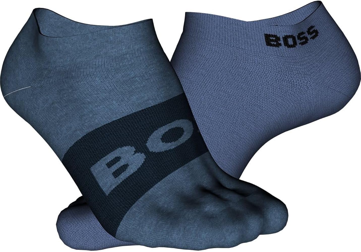 BOSS Men's 2-pack Solid Cotton Ankle Socks