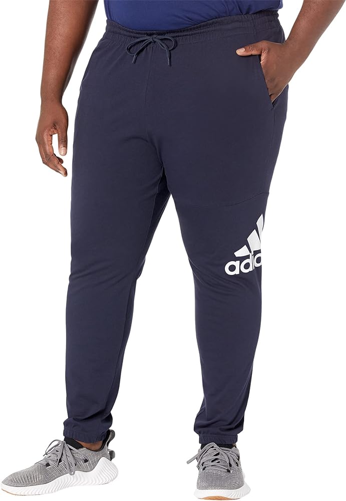 adidas Men's Essentials Single Jersey Tapered Badge of Sport Pants