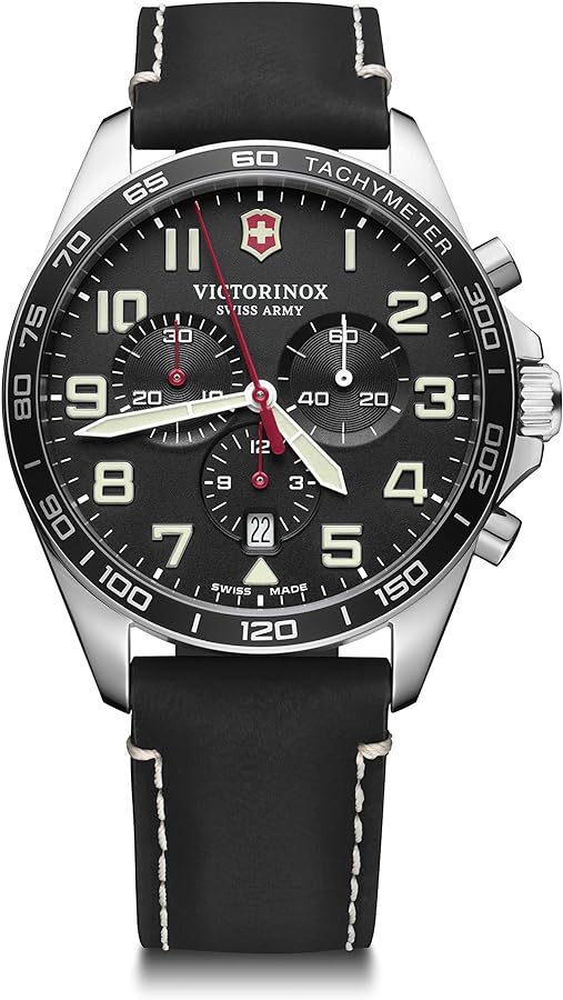 Victorinox Herren-Uhr FieldForce Chrono, Herren-Armbanduhr, Analog, Quarz, Wasserdicht bis 100 m, Gehäuse-Ø 42 mm, Armband 21 mm