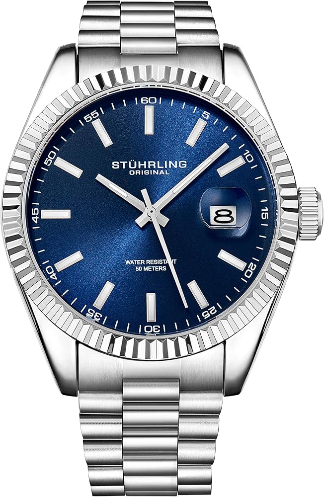 Stuhrling Original Men's Symphony Regent Coronet Stainless Steel Bracelet Watch