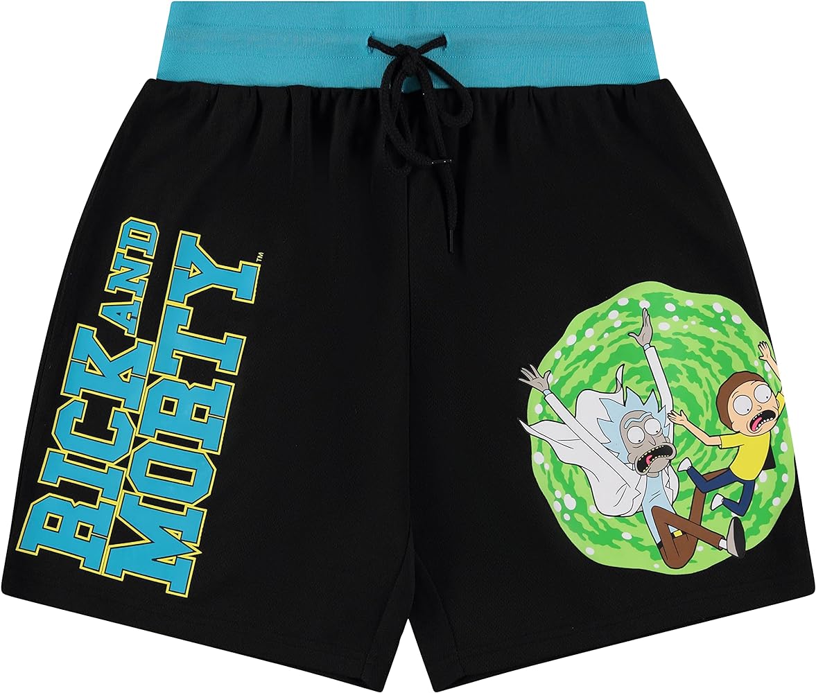 RICK AND MORTY Mens Shorts Mens Cotton Basketball Shorts - Rick & Morty Mesh Gym Shorts