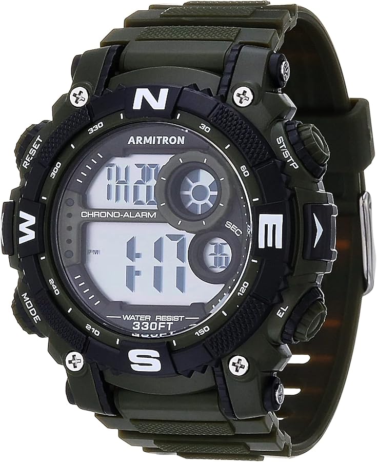 Armitron Sport Men's Digital Chronograph Resin Strap Watch, 40/8284