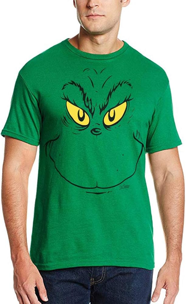 Dr. Seuss Grinch Face Adult T-Shirt