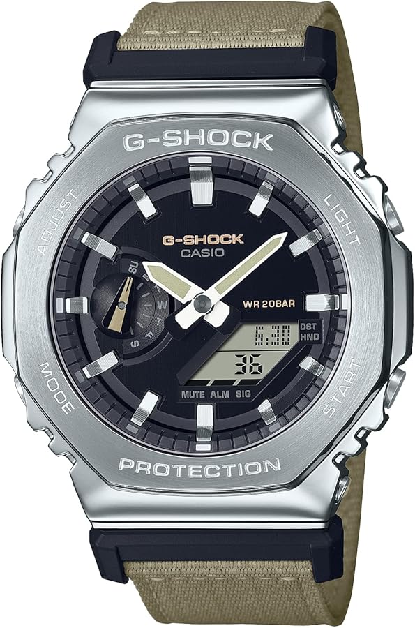 Casio GM-2100C-5AJF [G-Shock (G-Shock) GM-2100 Cloth Band Model] Men's Watch Imported from Japan Feb 2023 Model green