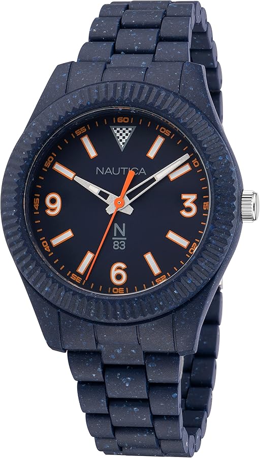 Nautica N83 Men's N83 Mercury Bay Blue Blue Recycled Ocean Plastic Bracelet Watch (Model: NAPMBF201)