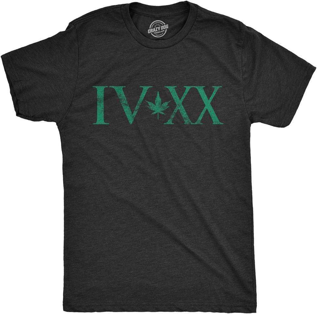 Mens IVXX 420 T Shirt Funny Graphic Weed Tee Cannabis CBD Pot 420 Gift for Stoners