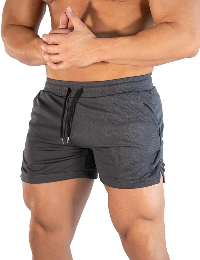 sandbank Men's 5" Gym Workout Short,Quick Dry Active Running Bodybuilding Shorts with Pockets