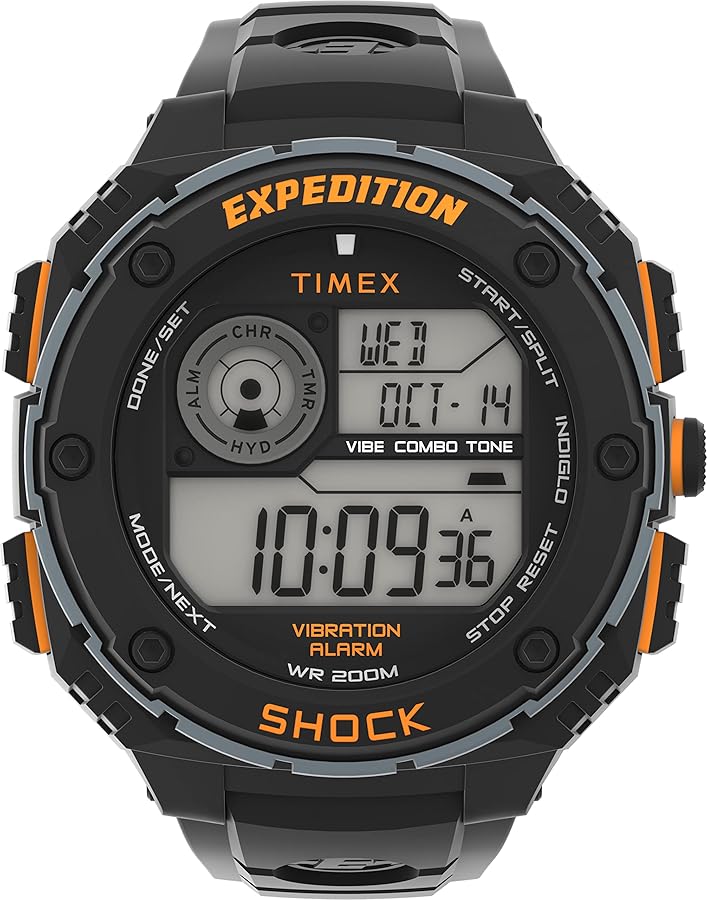 Timex Men's Expedition Rugged Digital Vibe Shock Quartz Watch