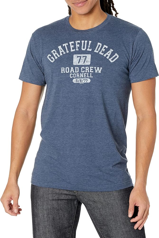 Liquid Blue Unisex-Adult Standard Grateful Dead Road Crew 1977 Cornell Short Sleeve T-Shirt