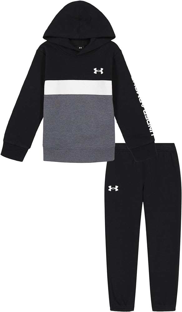 Under Armour mens Long Sleeve Logo Hoodie & Joggers Set