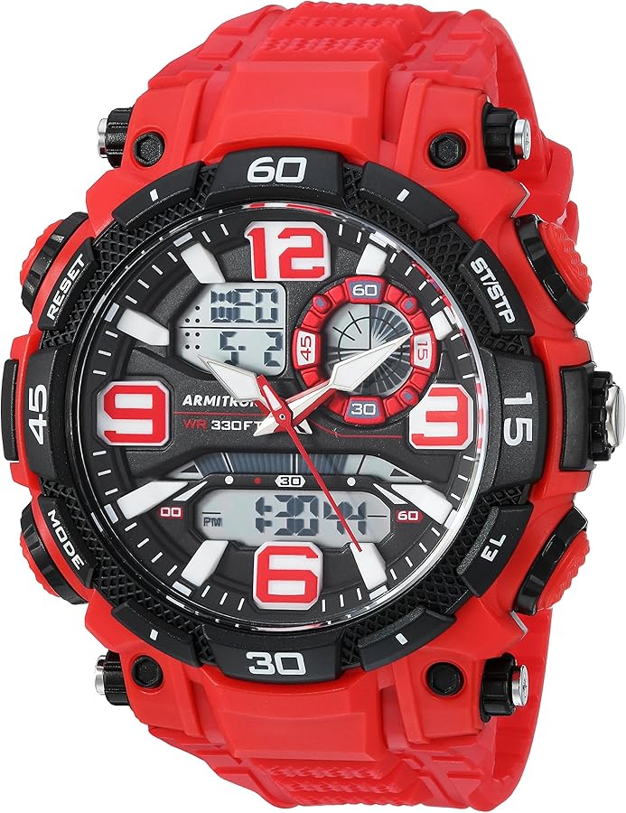 Men's Analog-Digital Chronograph Resin Strap Watch