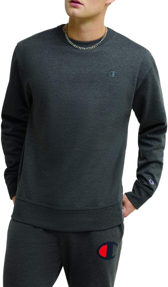 Champion Men's Crewneck, Powerblend Fleece Sweatshirt, Crewneck Sweatshirts (Reg. Or Big & Tall)