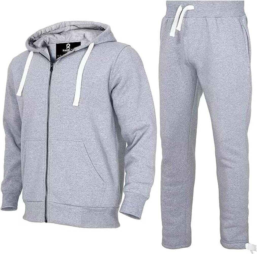 R RAMBLER 1985 Mens Tracksuit 2 pieces Thick Fleece Hooded Sweatsuit set,casual Outfit jogger sportwear