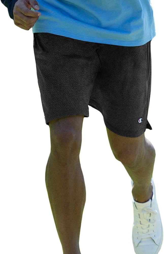 Champion Mens Long Mesh Shorts with Pockets Black