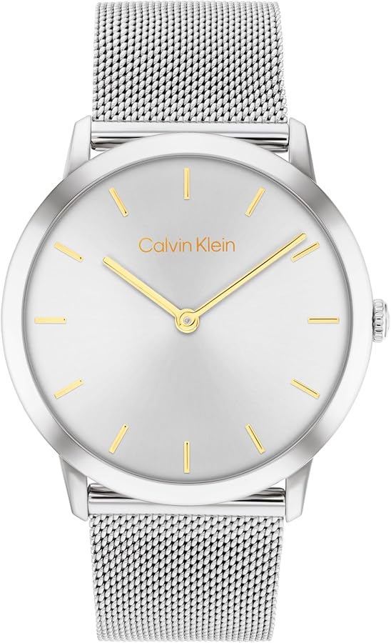 Calvin Klein Exceptional - Women's and Men's 2H Quartz Watch Stainless Steel with Mesh Bracelet - Water Resistant 3 ATM/30 Meters - Trendy CK Watches for Him and Her - 37 mm