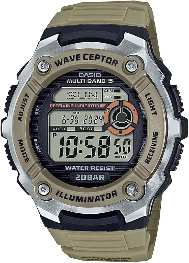 Casio Wave Ceptor Illuminator Atomic Timekeeping Stopwatch Men's Digital Watch WV-200R-5ACF