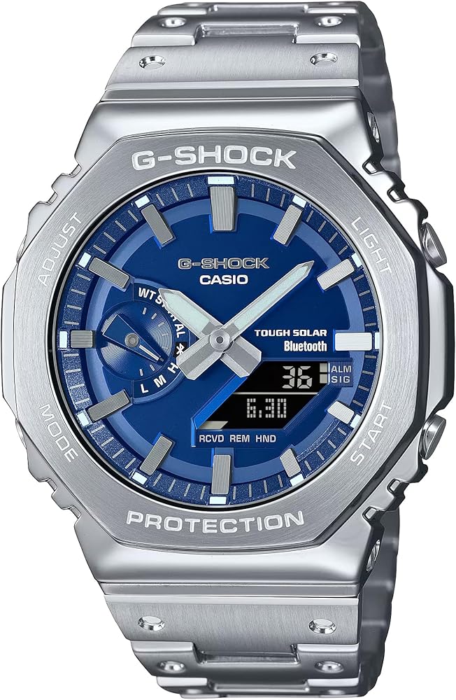 G-Shock Casio Full Metal 2100 Series Blue Dial Stainless Steel Watch 49.8mm - GMB2100AD-2A