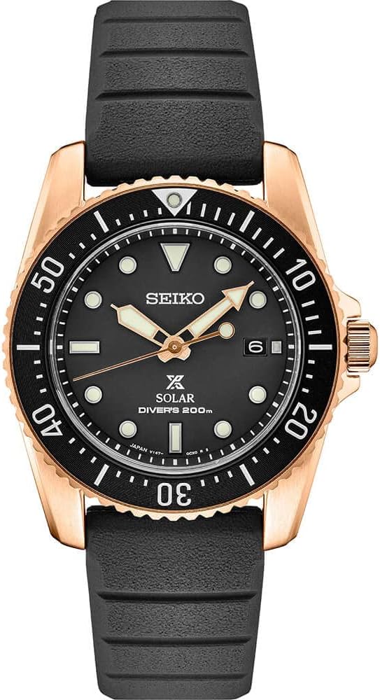 SEIKO Automatic Solar Dive Watch for Men - Prospex Collection - LumiBrite Hands, Sapphire Crystal - Water Resistant 200M