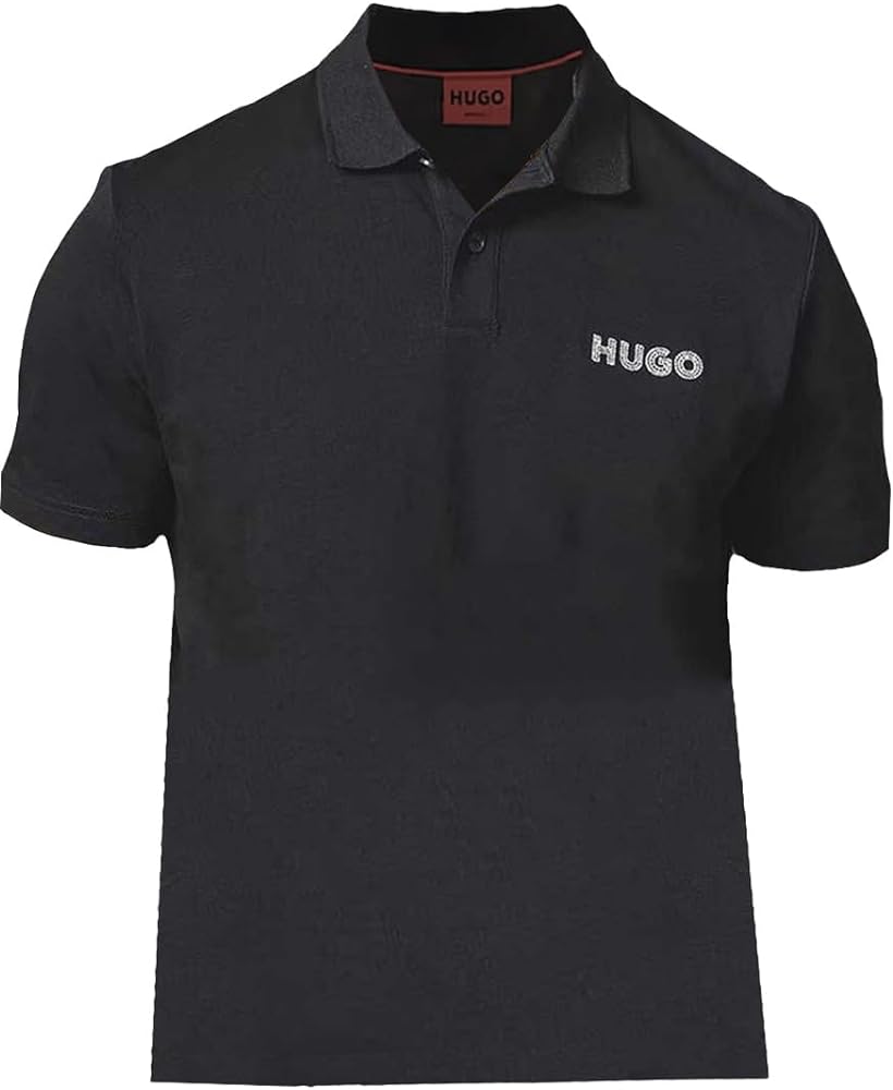 BOSS Men's Drocholo Black Logo Short Sleeve Polo T-Shirt