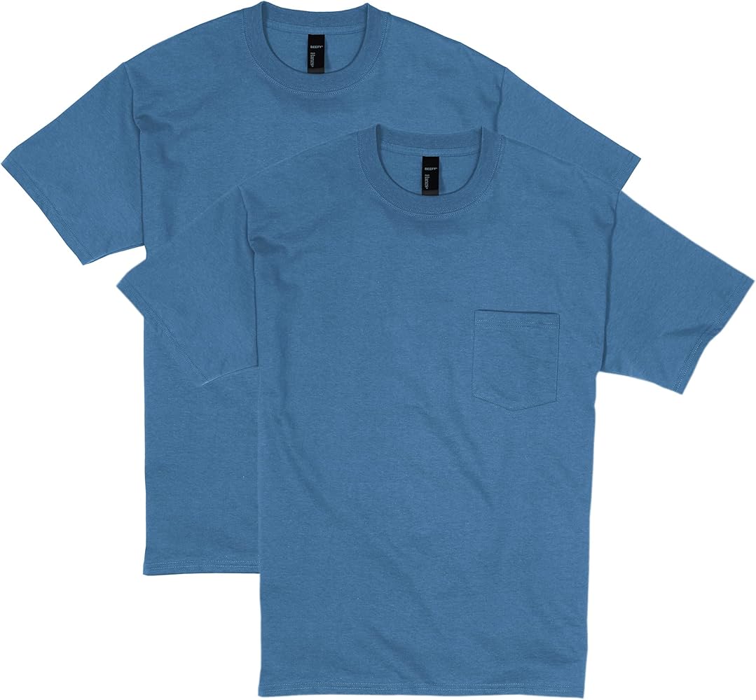 Hanes Men's Short Sleeve Pocket Tee Value Pack (Available in 1 Or 2 Pack)