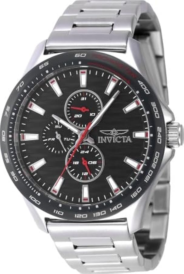 Invicta Racing Men 44mm Stainless Steel Steel Black dial VH67 Quartz