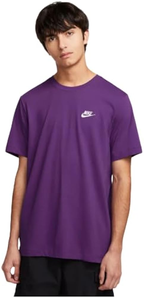 Nike Mens Sportswear Club T Shirt (US, Alpha, X-Large, Regular, Regular, Purple Cosmos)