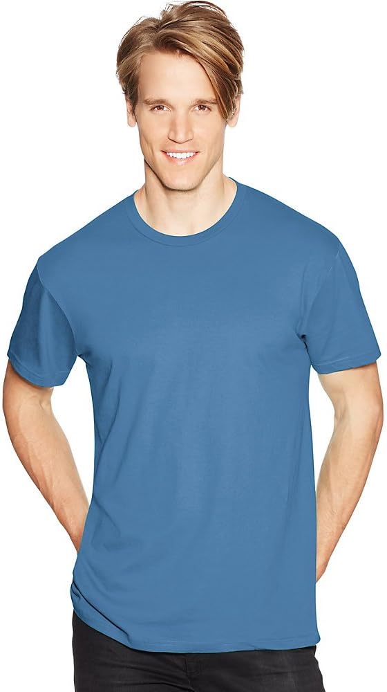 Hanes Men's Nano-T T-Shirt, Denim Blue, Large