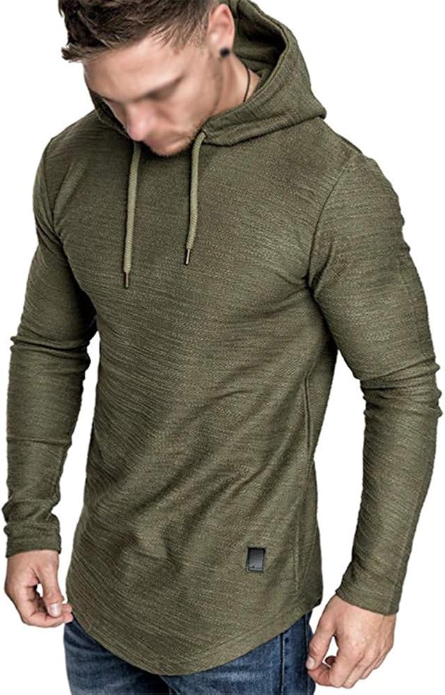 Cot-Oath Mens Workout Sweatshirt Athletic Hoodies - Stylish Gym Running Hoodies Lightweight Pullover