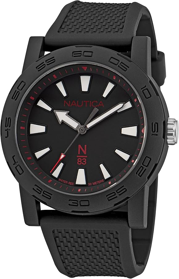 Nautica N83 Men's N83 Ayia Triada Black Wheat PU Fibre Strap Watch (Model: NAPATF203)