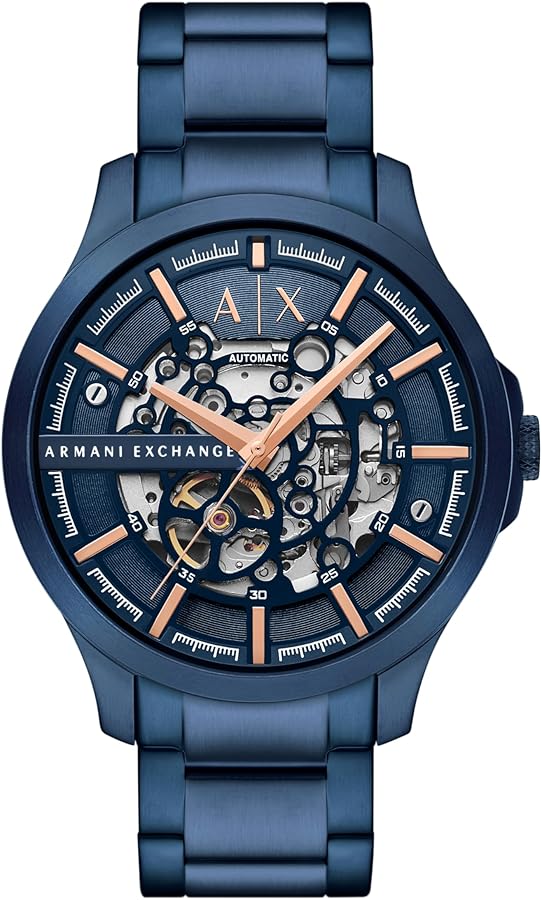 A|X ARMANI EXCHANGE Men's Automatic Blue Stainless Steel Watch (Model: AX2457)