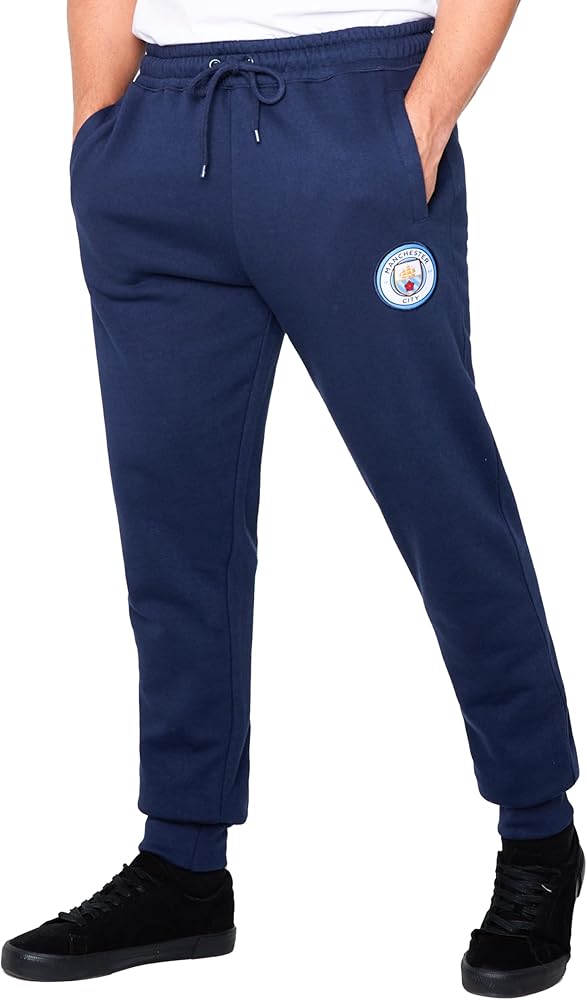 Manchester City F.C. Mens Sweatpants with 2 Pockets and Cuffed Ankles