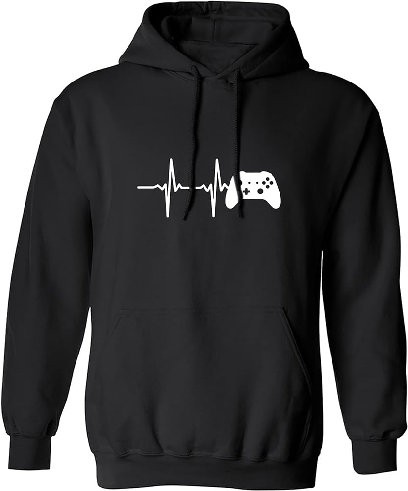 zerogravitee Heartbeat of a Gamer 2 Adult Hooded Sweatshirt