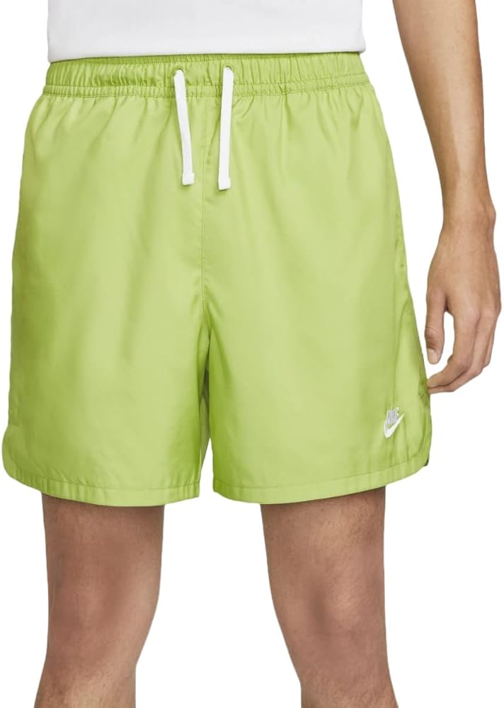 Nike Mens NSW Woven Flow Shorts, Vivid Green/White, L Regular US