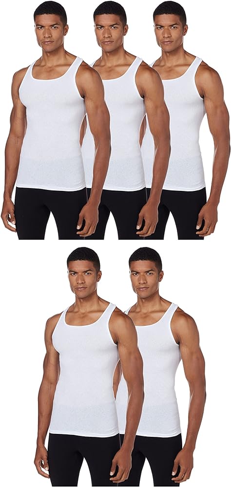 Hanes Men's 5-Pack ComfortBlend Tank with FreshIQ