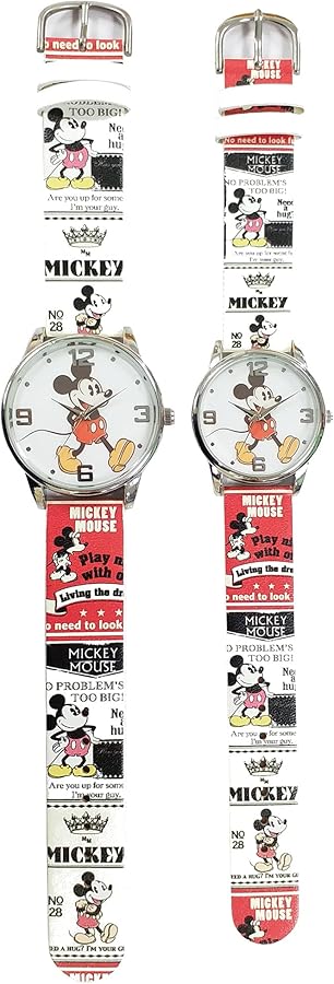 Accutime Disney Mickey Mouse Collection His & Hers 2 Pack Men and Women's Analog Watch Set (Model: MK50014AZ)