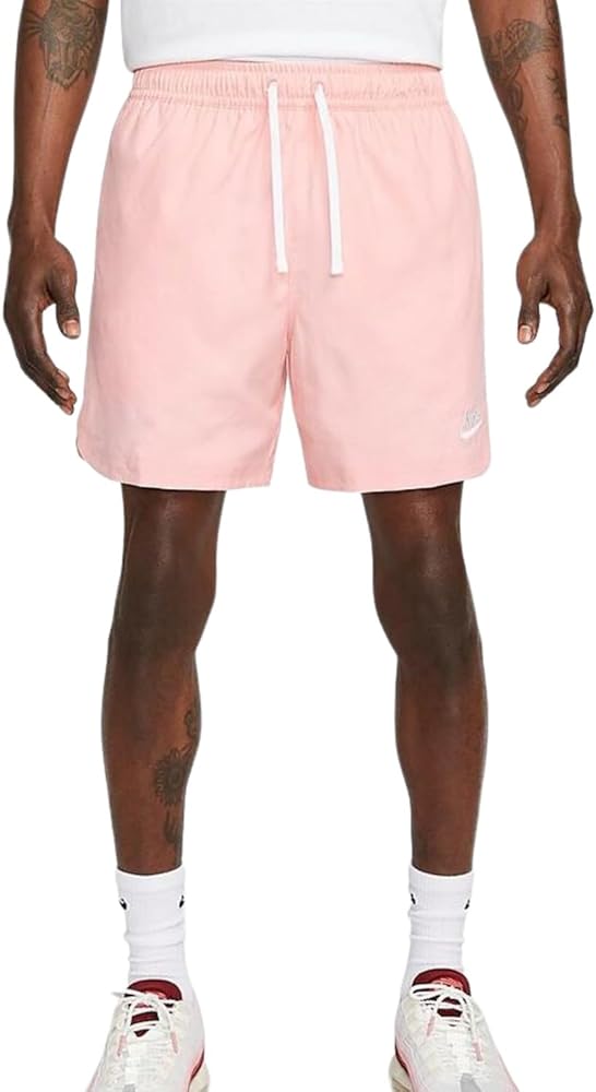 Nike Sportswear Sport Essentials Men's Woven Lined Flow Shorts Size - Large Pink Bloom/White