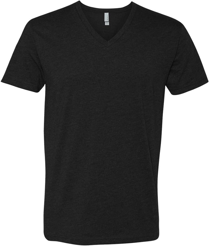 Next Level Apparel 6240 Mens Premium V-Neck Tee, Black + Black (2 Pack)-Medium