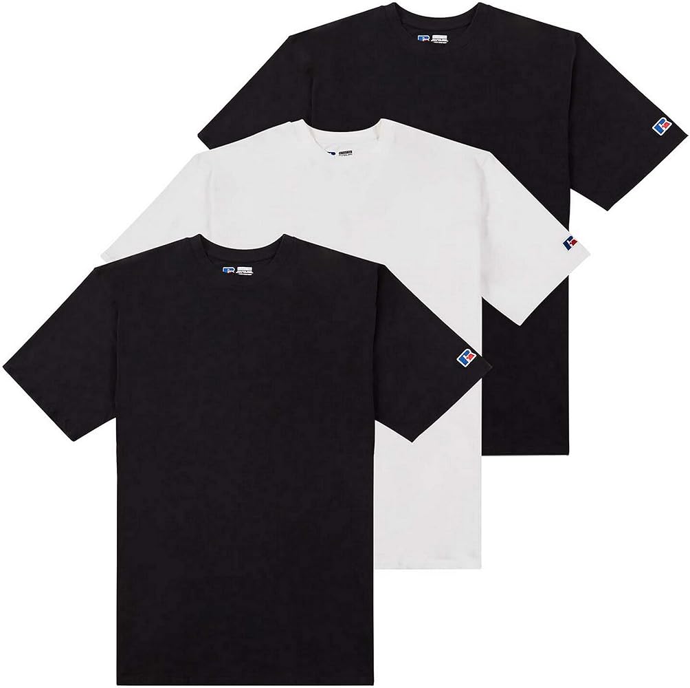 Russell Athletic Big and Tall Shirts for Men – 3 Pk Cotton Big and Tall T-Shirt