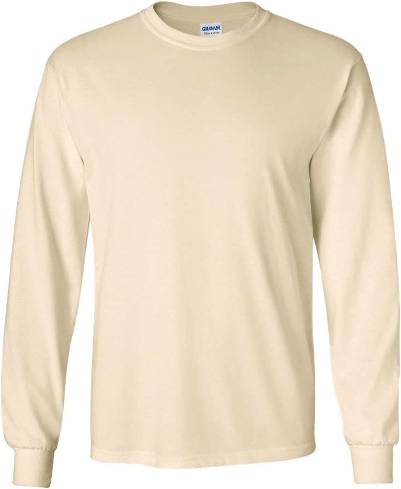 Gildan Ultra Cotton 6 oz. Long-Sleeve T-Shirt (G240)- NATURAL,XL