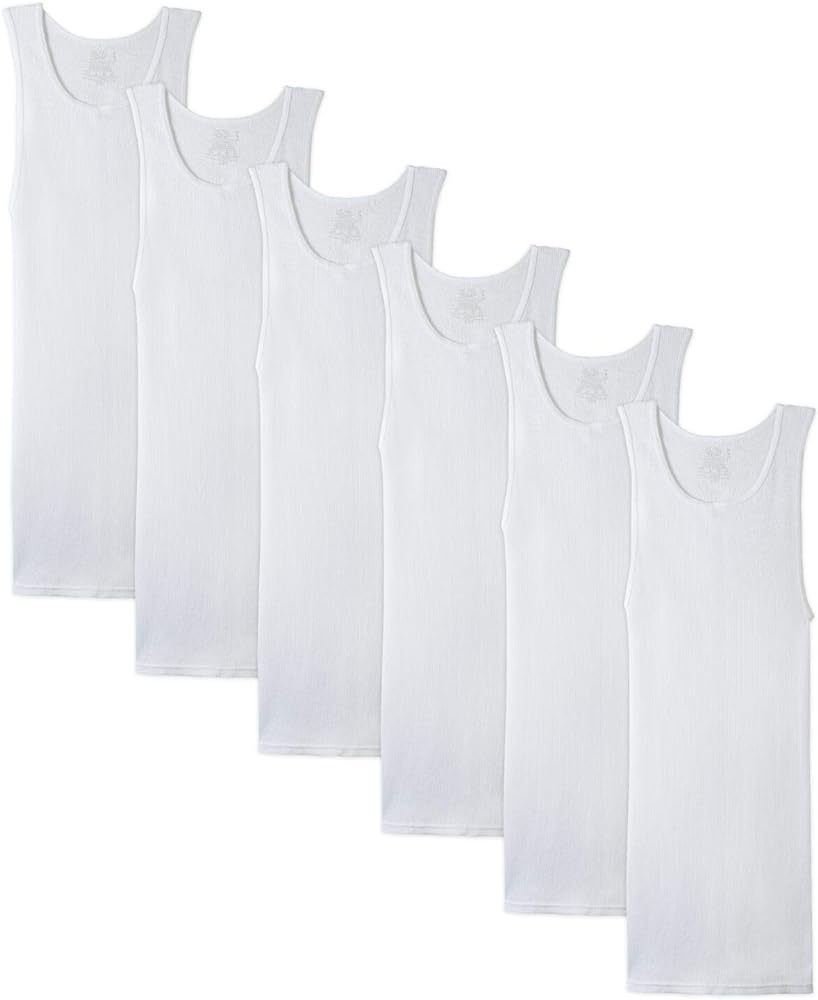 Fruit of the Loom Men's 6pk Tank - (White, XLarge)