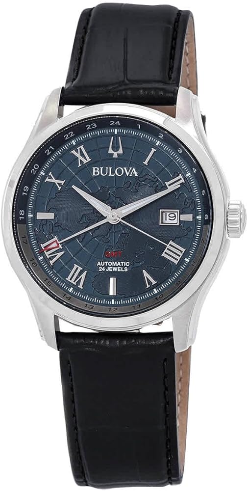 Bulova Wilton GMT Automatic Blue Dial Men's Watch 96B385