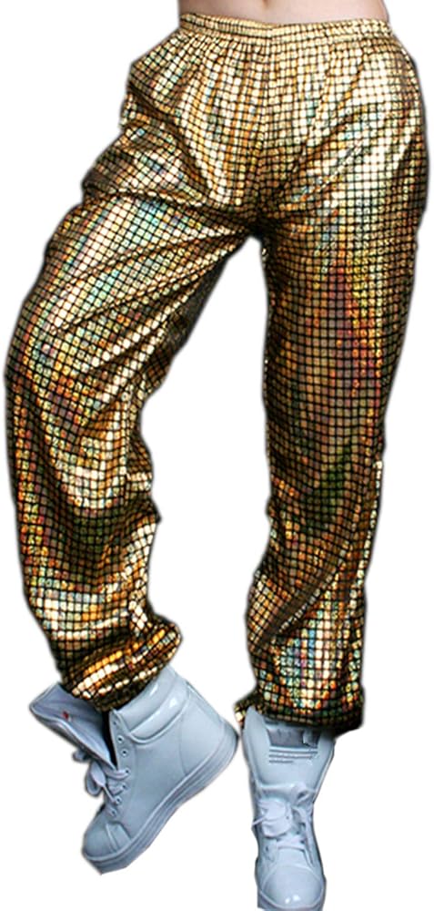 Night Club Metallic Hologram Shiny Pants Party Trousers