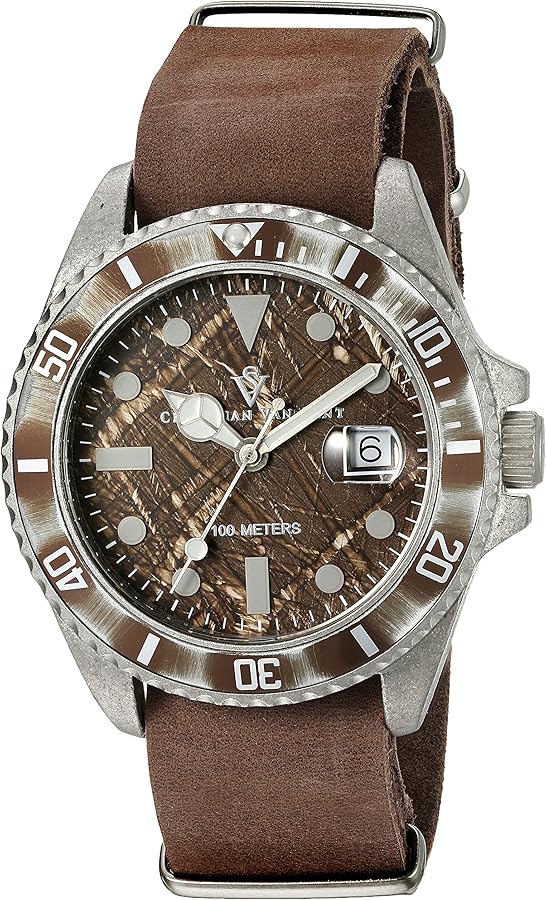 Men's CV5201 Montego Analog Display Quartz Brown Watch