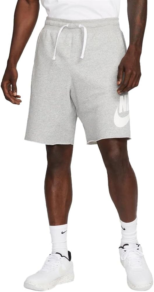 Nike Club Alumni Men's French Terry Shorts (Dark Grey Heather/White/White, DX0502-063) Size Large