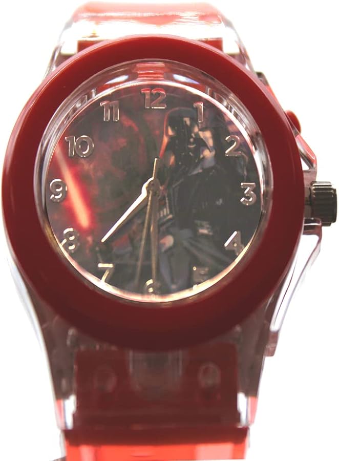 Star Wars Analog-Quartz Watch with Silicone Strap, red, 20 (Model: DAR3653)