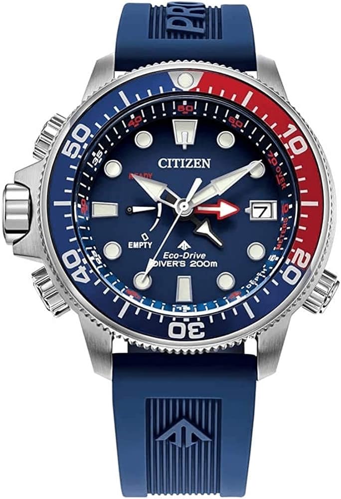 Citizen Men's Eco-Drive Promaster Aqualand Blue Red Watch BN2038-01L