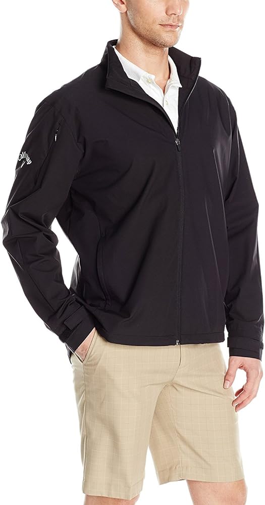 Callaway Men’s Long Sleeve Full-Zip Wind Jacket, Wind and Water Resistant Performance Apparel for Men, Extended Sizes