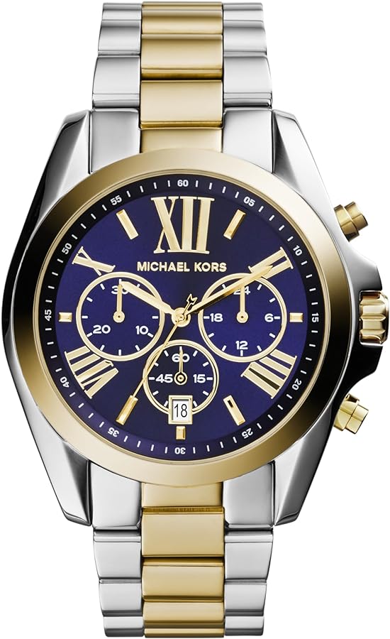 Michael Kors Bradshaw Women's Watch, Stainless Steel Chronograph Watch for Women with Steel or Leather Band