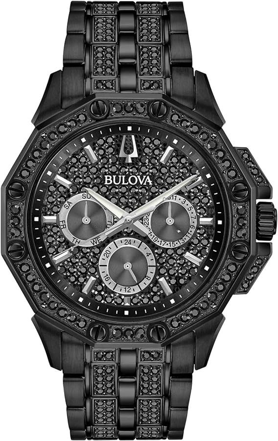 Bulova Men's Crystal Octava Chronograph Quartz Watch, Pave Crystal Dial